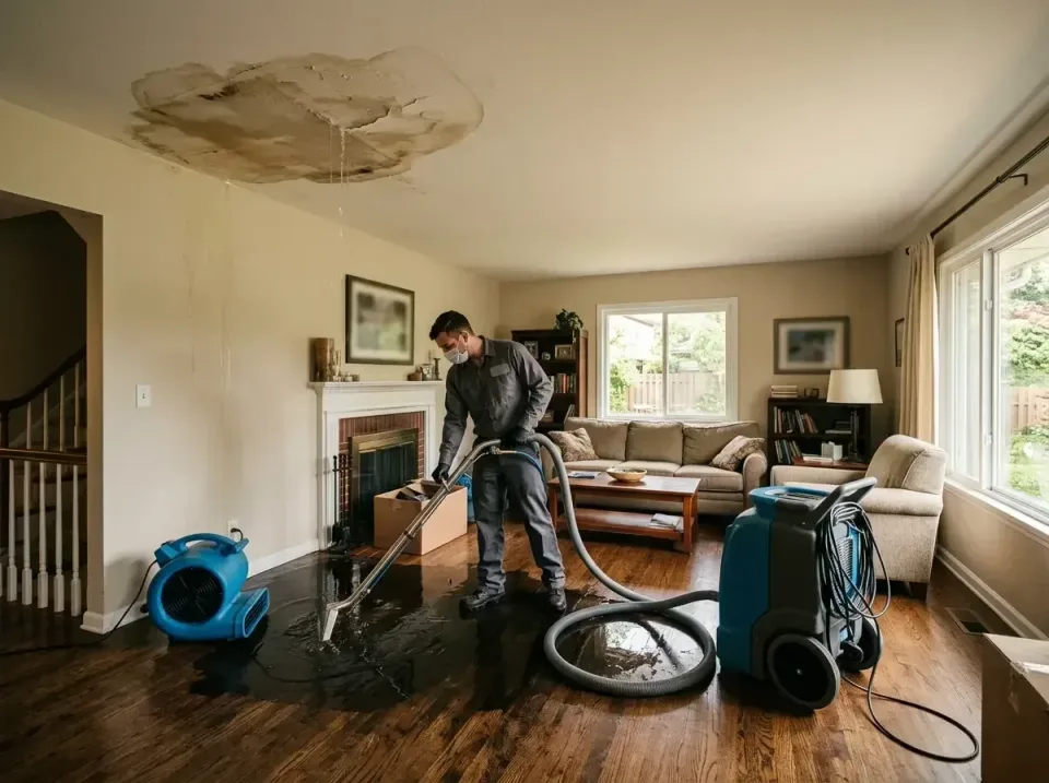 attic-pipe-burst-ceiling-drip-008 — frequently asked questions, Water Damage Restoration & Carpet Care in Hampton, MD